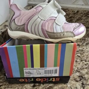 Stride Rite Myka Ballerina Pink and Gold Kids Shoes